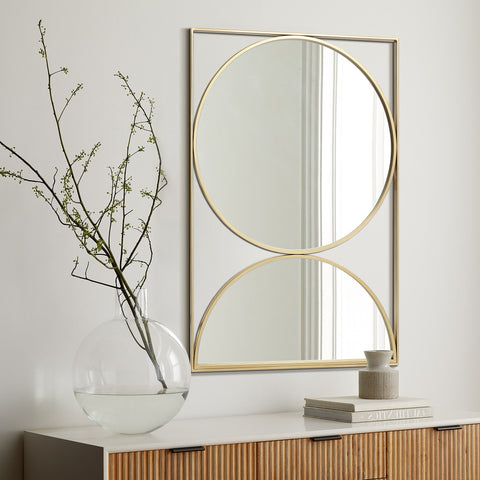 Thoth wall mirror, metal framed