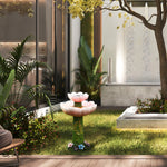 Pink-flower-garden-fountain-and-birdbath-creates-a-flawless-atomsphere-for-any-outdoor-display
