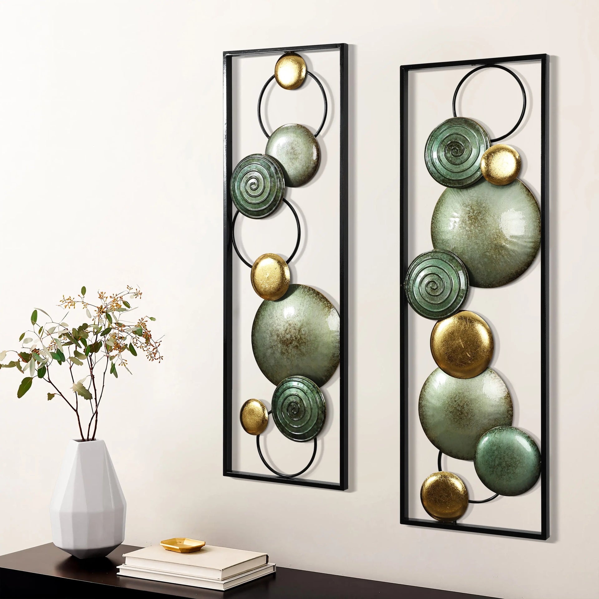 SK Style – Decorazione Murale In Metallo A Forma Di Bombo, Set Da 2 Pezzi - 3