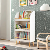 white-bookcase-and-a-rocking-chair