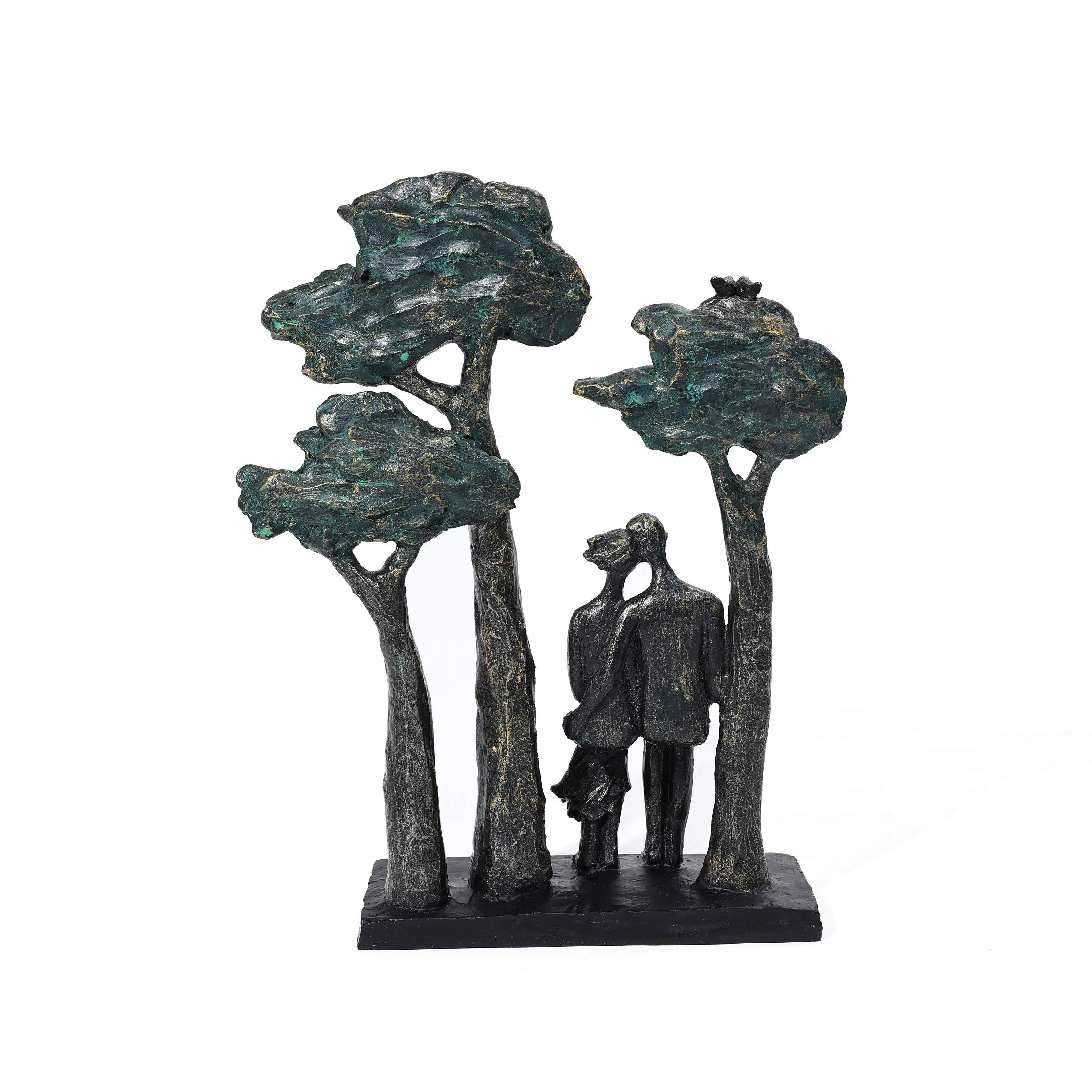 Lovers siting decorative sculpture - LuxenHome