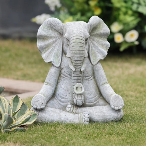 Bodhi buddhism statue, meditating elephant