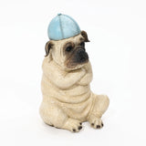 Pug with cap statue