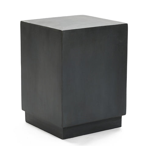 Gray Cement Square Side and End Table, Indoors & Outdoors